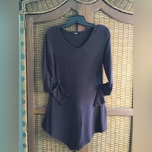 Knit tunic in deep Plum color size L ( runs small) see measurements below